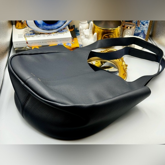 🆕 OROTON 🧿 NWOT Emilia Tote Bag, Navy Blue Leather - Picture 10 of 13